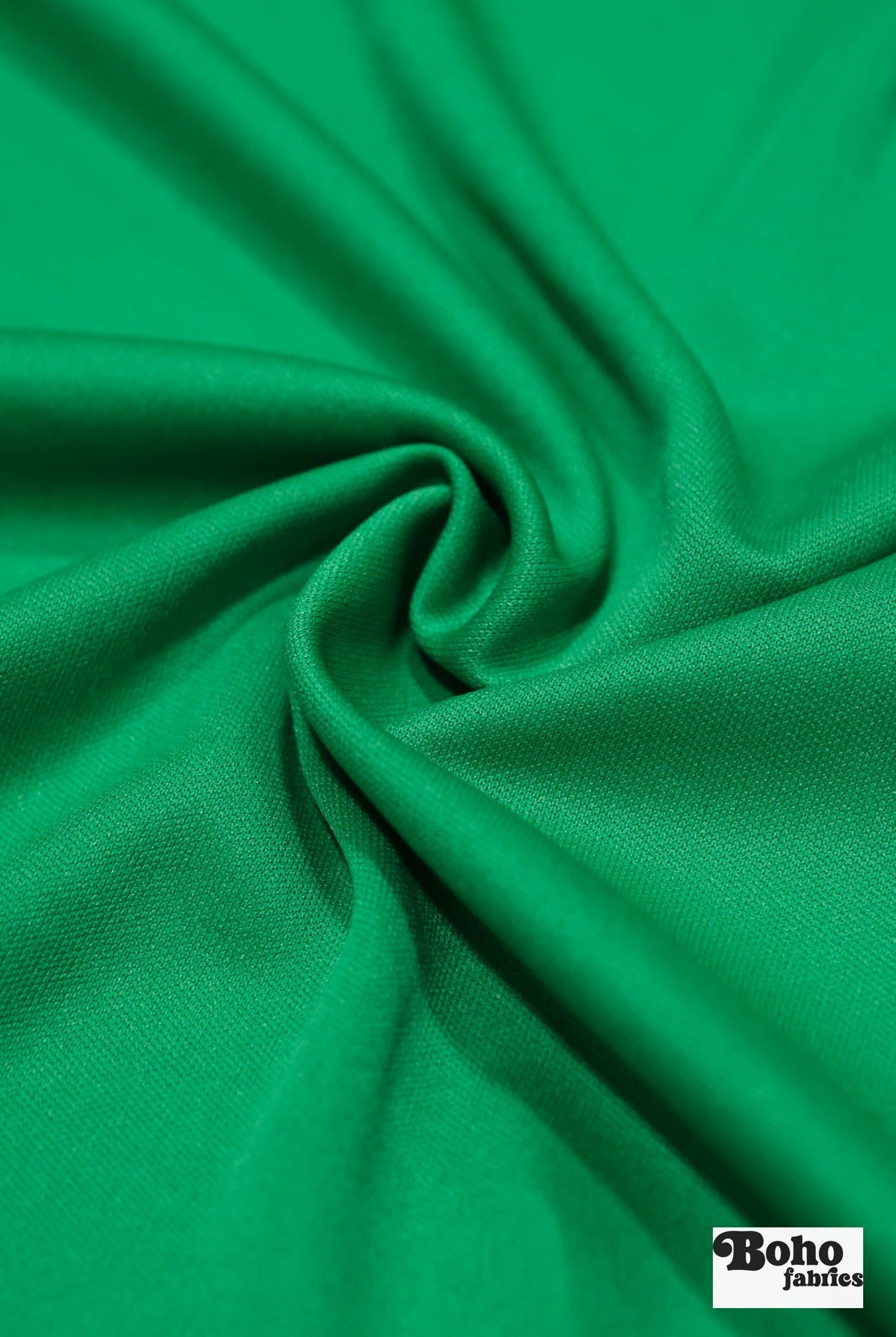 Green Interlock Polyester Knit Fabric - Boho Fabrics - Lining