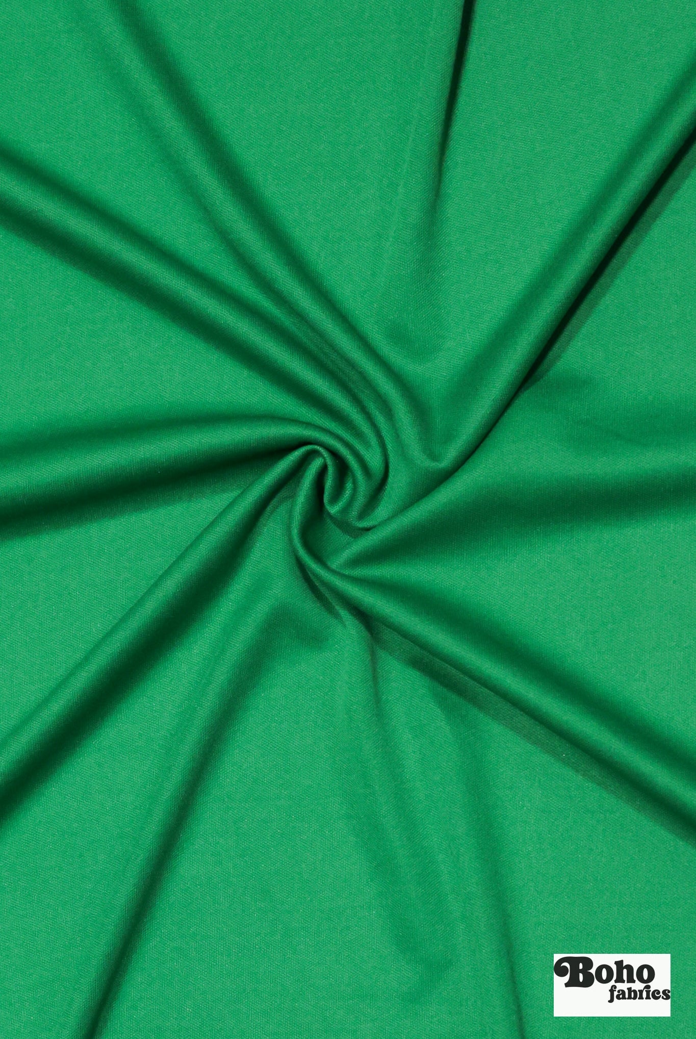 Green Interlock Polyester Knit Fabric - Boho Fabrics - Lining