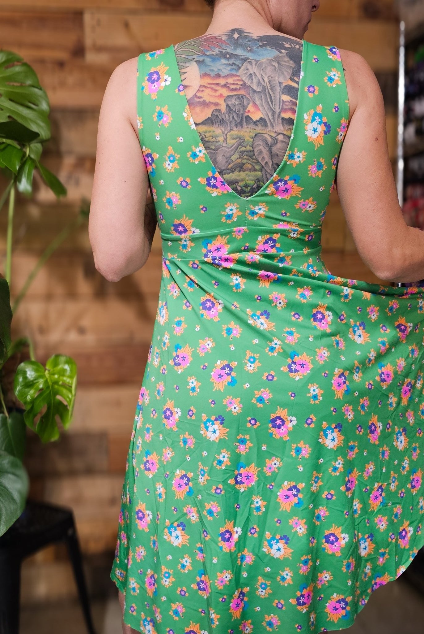 Green Picnic, Printed Athletic Knit Fabric - Boho Fabrics - Athletic Knit Fabric