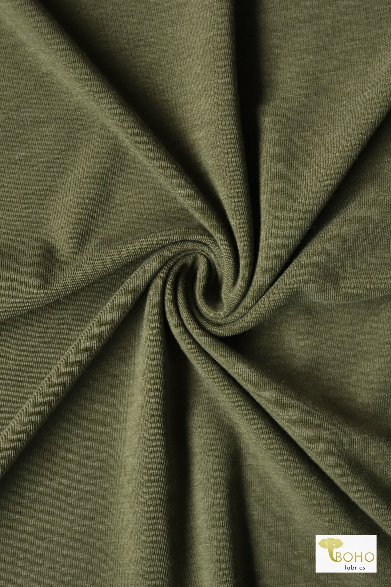 Green Tencel, Jersey Knit - Boho Fabrics