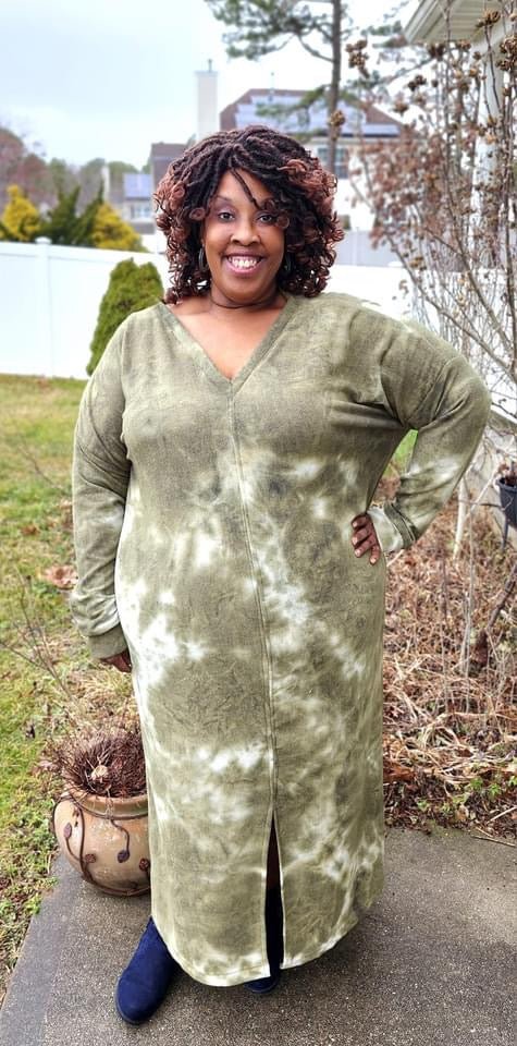 Green Tie Dye, Brushed Printed Sweater Knit Fabric - Boho Fabrics - Sweater Prints, Knit Fabric