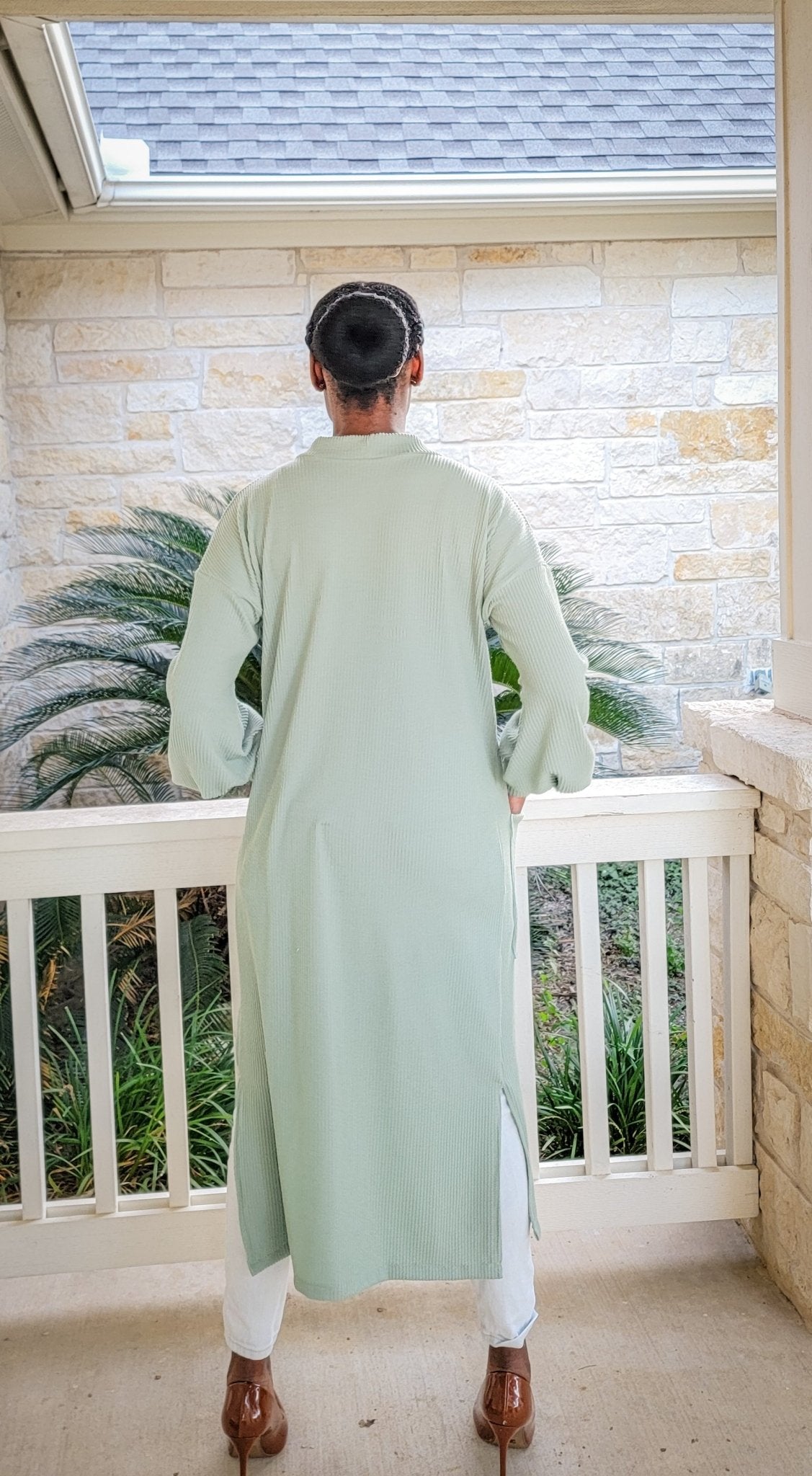 Green Urban Rib Knit Fabric - Boho Fabrics - Rib Solid, Knit Fabric