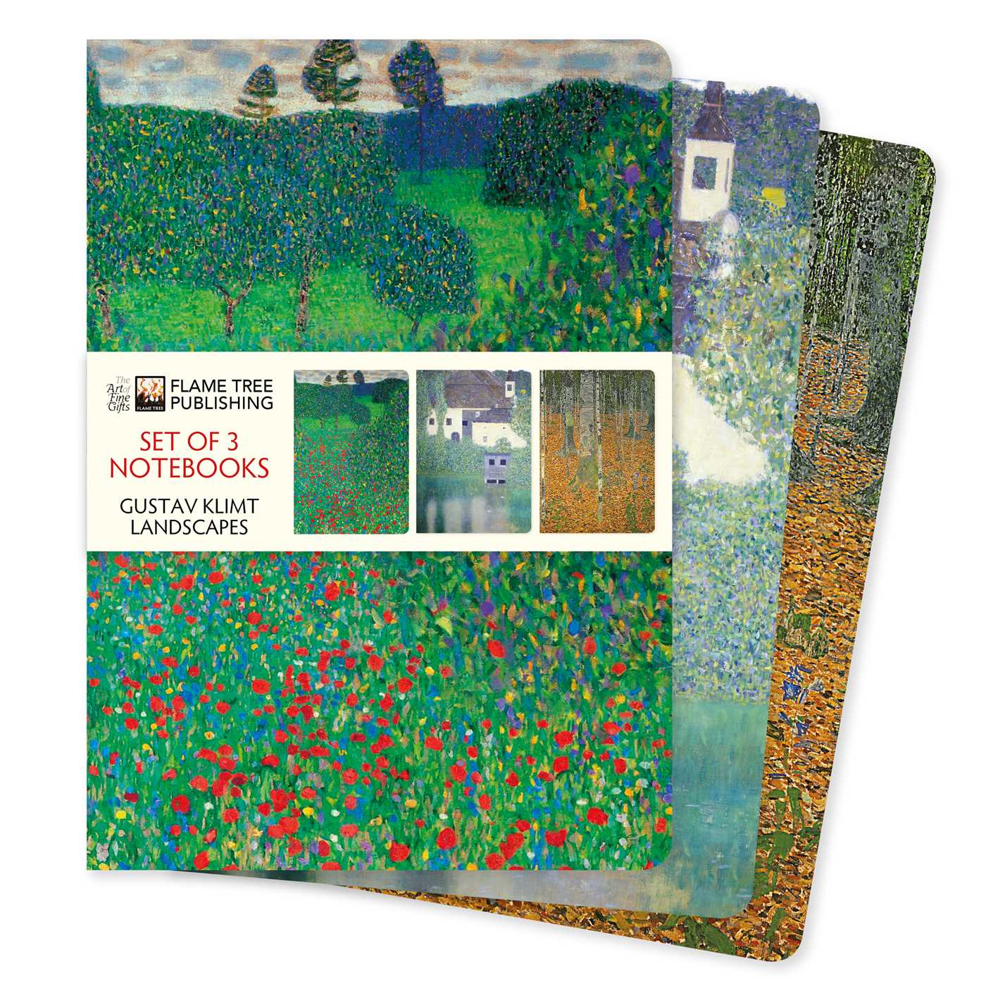 Gustav Klimt: Landscapes Set of 3 Standard Notebooks - Boho Fabrics - Journals & Stationery
