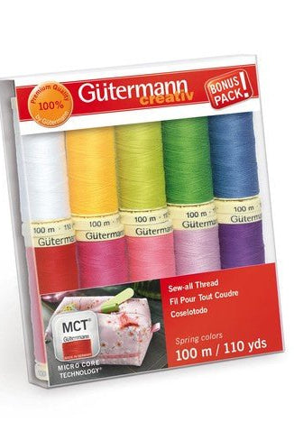 Gutermann Sew-All Polyester Thread Set, 10 Spool Set - Spring - Boho Fabrics - Thread