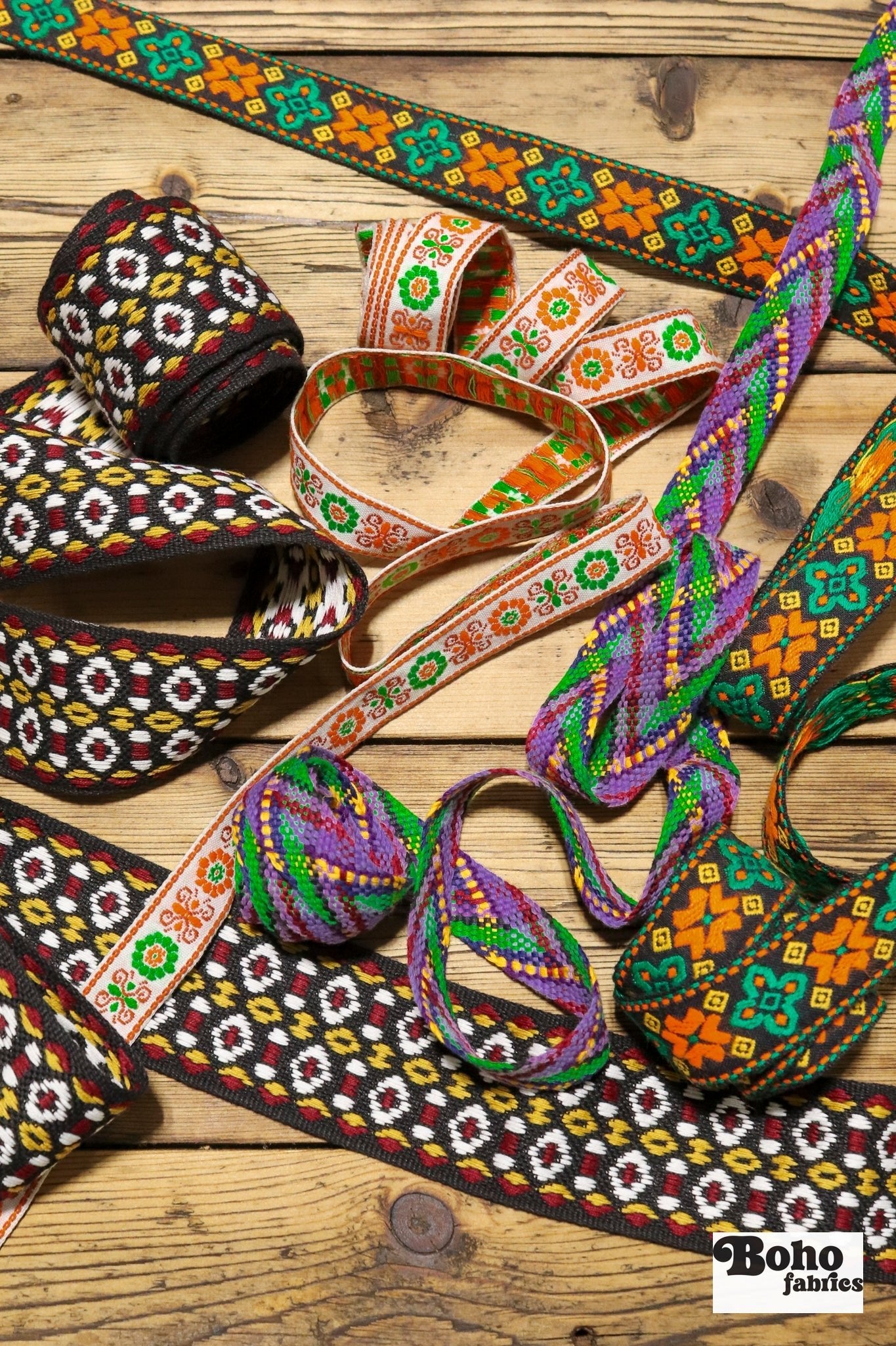 π Hallow's Eve Delight, Vintage Trim Pack π (100% off) - Boho Fabrics -