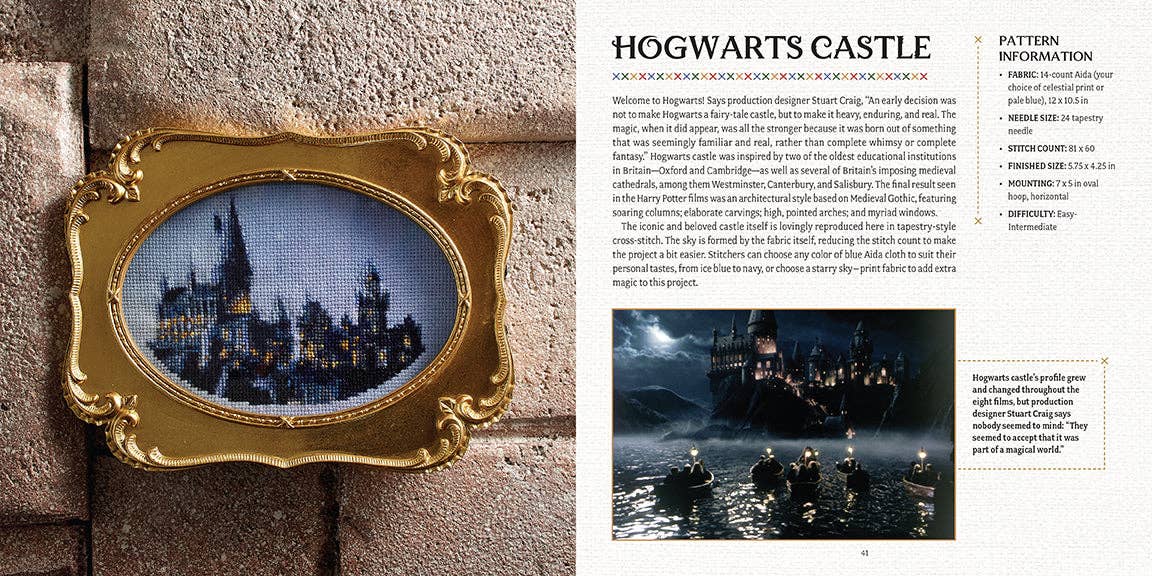 Harry Potter: The Official Hogwarts Book of Cross - Stitch - Boho Fabrics -