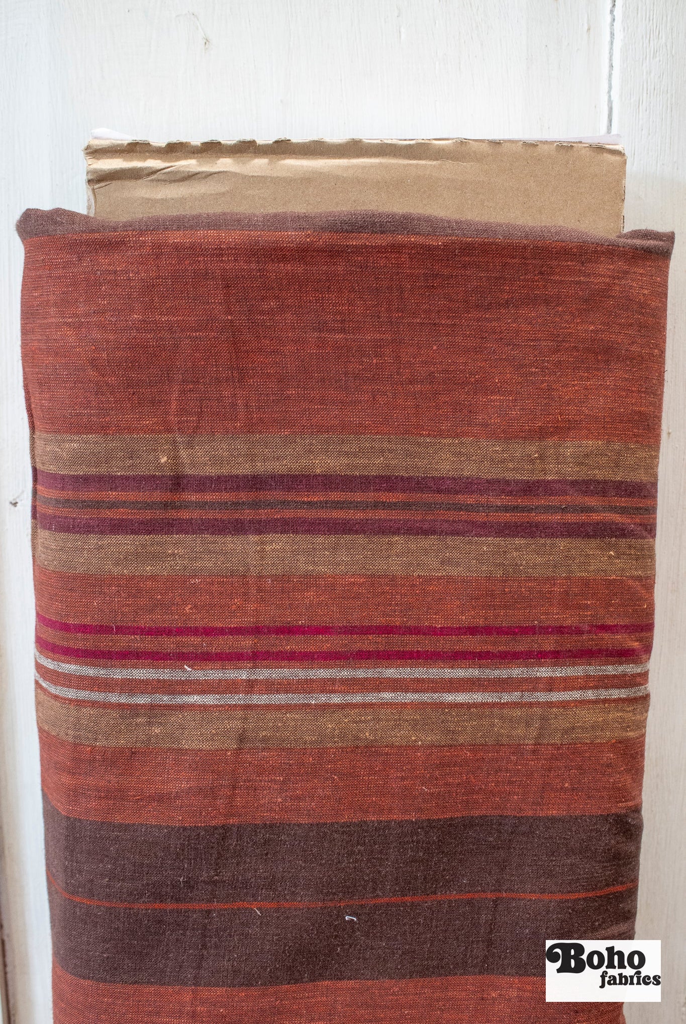 Harvest Stripes, Linen Woven Fabric - Boho Fabrics - Linen, Woven