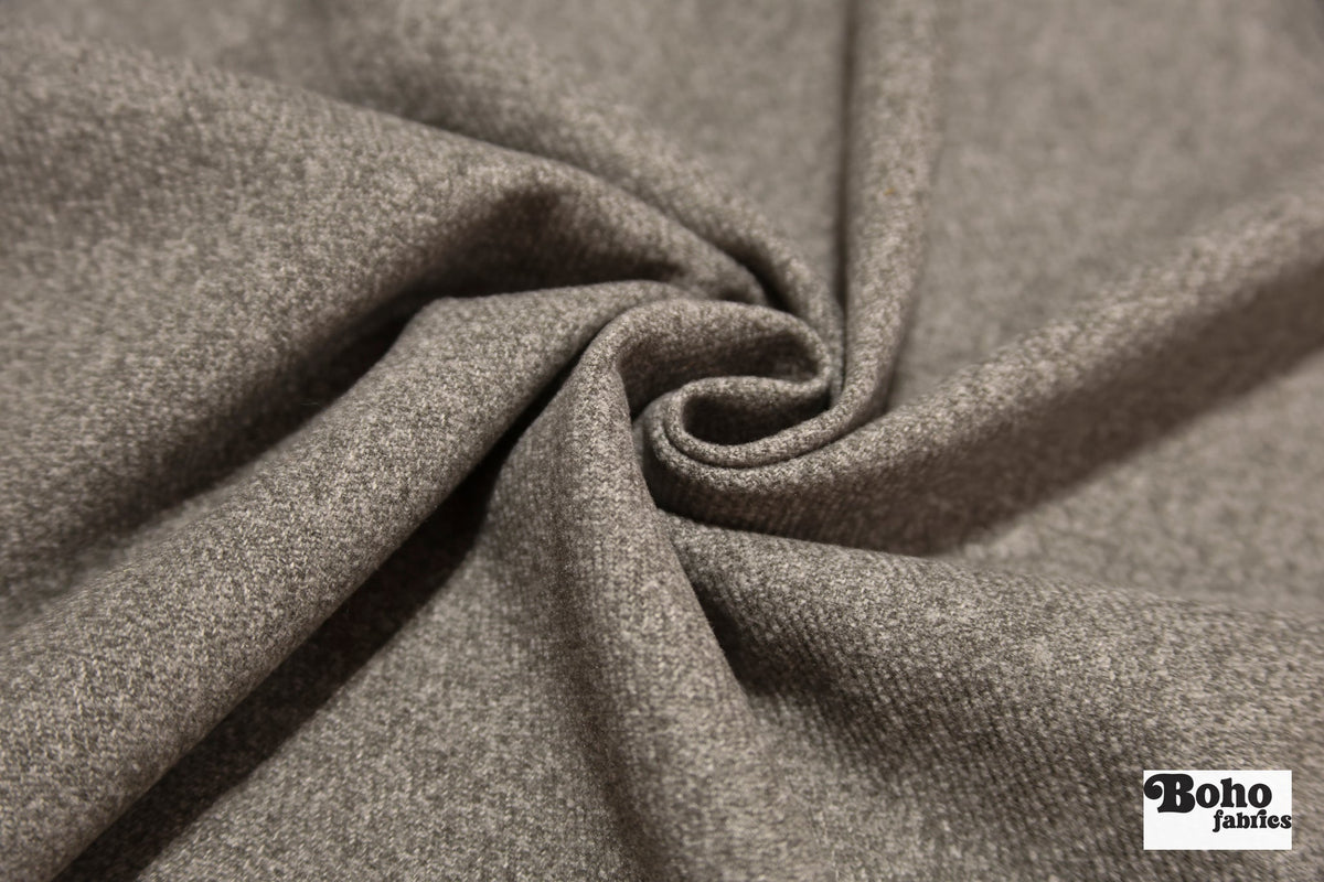 Heathered Gray Textured Upholstery Woven Fabric - Boho Fabrics - Home Dec. & Upholstery Fabric