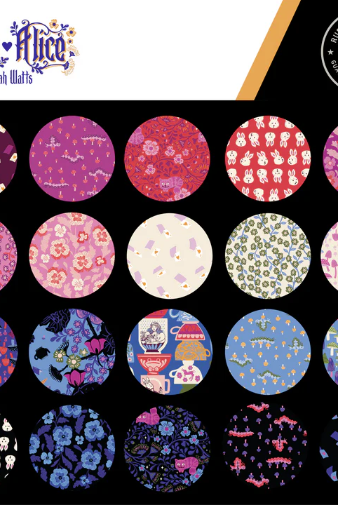 Hello Alice, FULL YARD Bundle – Sarah Watts for Ruby Star Society – 28 Fabrics (NO PANEL) - Boho Fabrics - Quilting Cotton, Woven