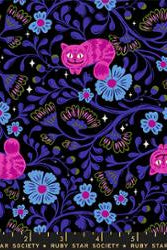 Hello Alice in Black by Sarah Watts for Ruby Star Society – 100% Cotton Fabric – RS2123 14 - Boho Fabrics - Quilting Cotton, Woven