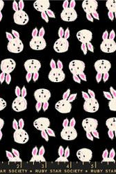 Hello Alice in Black by Sarah Watts for Ruby Star Society – 100% Cotton Fabric – RS2125 14 - Boho Fabrics - Quilting Cotton, Woven