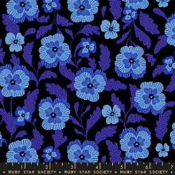 Hello Alice in Black by Sarah Watts for Ruby Star Society – 100% Cotton Fabric – RS2126 16 - Boho Fabrics - Quilting Cotton, Woven