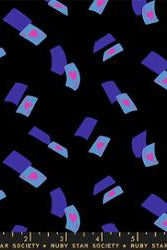 Hello Alice in Black by Sarah Watts for Ruby Star Society – 100% Cotton Fabric – RS2129 13 - Boho Fabrics - Quilting Cotton, Woven