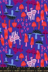 Hello Alice in Blacklight by Sarah Watts for Ruby Star Society – 100% Cotton Fabric – RS2124 14 - Boho Fabrics - Quilting Cotton, Woven