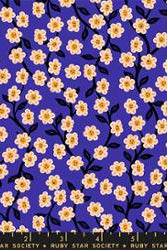 Hello Alice in Blacklight by Sarah Watts for Ruby Star Society – 100% Cotton Fabric – RS2128 14 - Boho Fabrics - Quilting Cotton, Woven