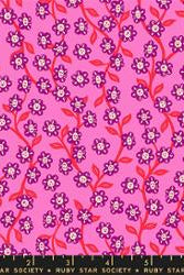 Hello Alice in Lipstick by Sarah Watts for Ruby Star Society – 100% Cotton Fabric – RS2128 13 - Boho Fabrics - Quilting Cotton, Woven