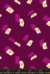 Hello Alice in Purple Velvet by Sarah Watts for Ruby Star Society – 100% Cotton Fabric – RS2129 12 - Boho Fabrics - Quilting Cotton, Woven