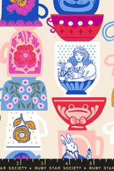 Hello Alice in Shell by Sarah Watts for Ruby Star Society – 100% Cotton Fabric – RS2122 11 - Boho Fabrics - Quilting Cotton, Woven