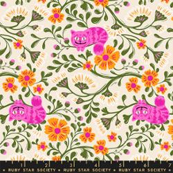 Hello Alice in Shell by Sarah Watts for Ruby Star Society – 100% Cotton Fabric – RS2123 11 - Boho Fabrics - Quilting Cotton, Woven
