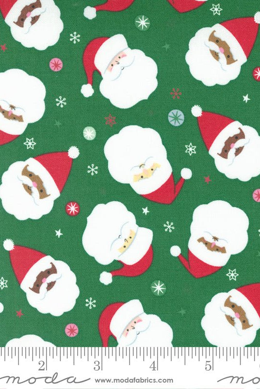 Hello Holidays in Evergreen by Moda - 100% Cotton Quilting Fabric - 35370 15 - Boho Fabrics - Quilting Cotton, Woven