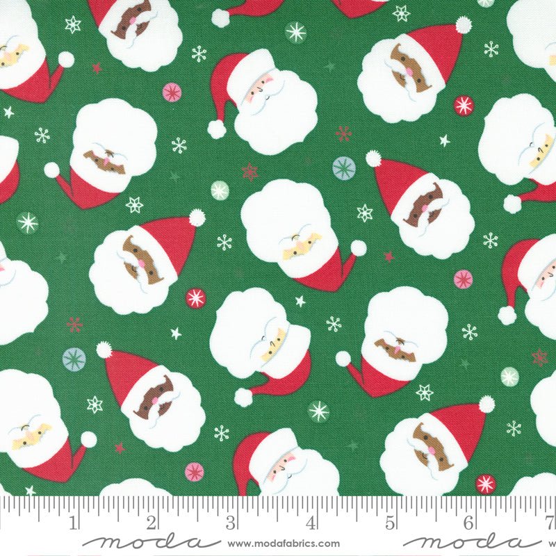 Hello Holidays in Evergreen by Moda - 100% Cotton Quilting Fabric - 35370 15 - Boho Fabrics - Quilting Cotton, Woven