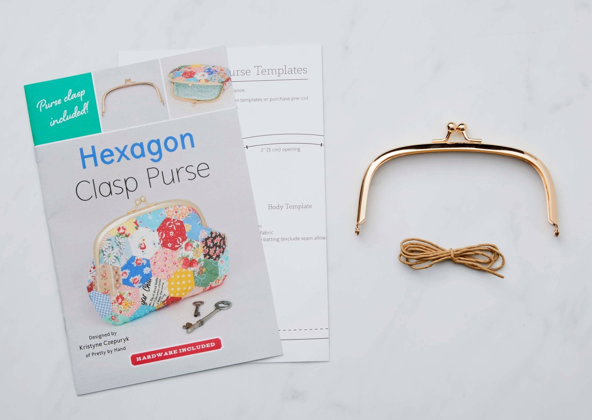 Hexagon Clasp Purse, Sewing Pattern with Hardware - Boho Fabrics - Sewing Patterns