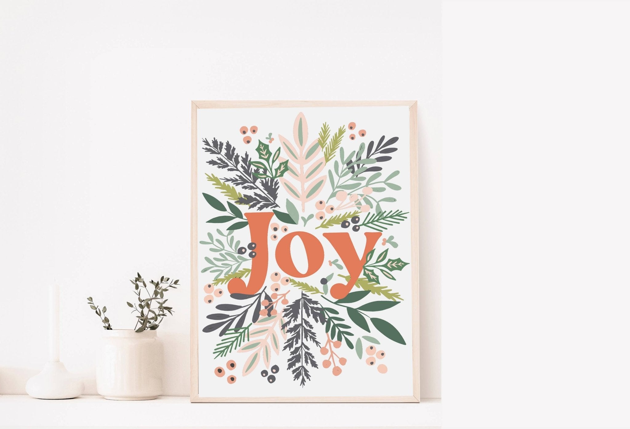 Holiday Joy 12 x 18" Paint by Number Kit - Boho Fabrics -