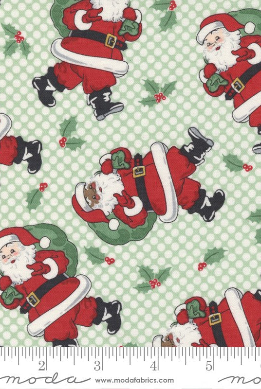 Holly Jolly in Mint by Moda - 100% Cotton Quilting Fabric - 31180 13 - Boho Fabrics - Quilting Cotton, Woven