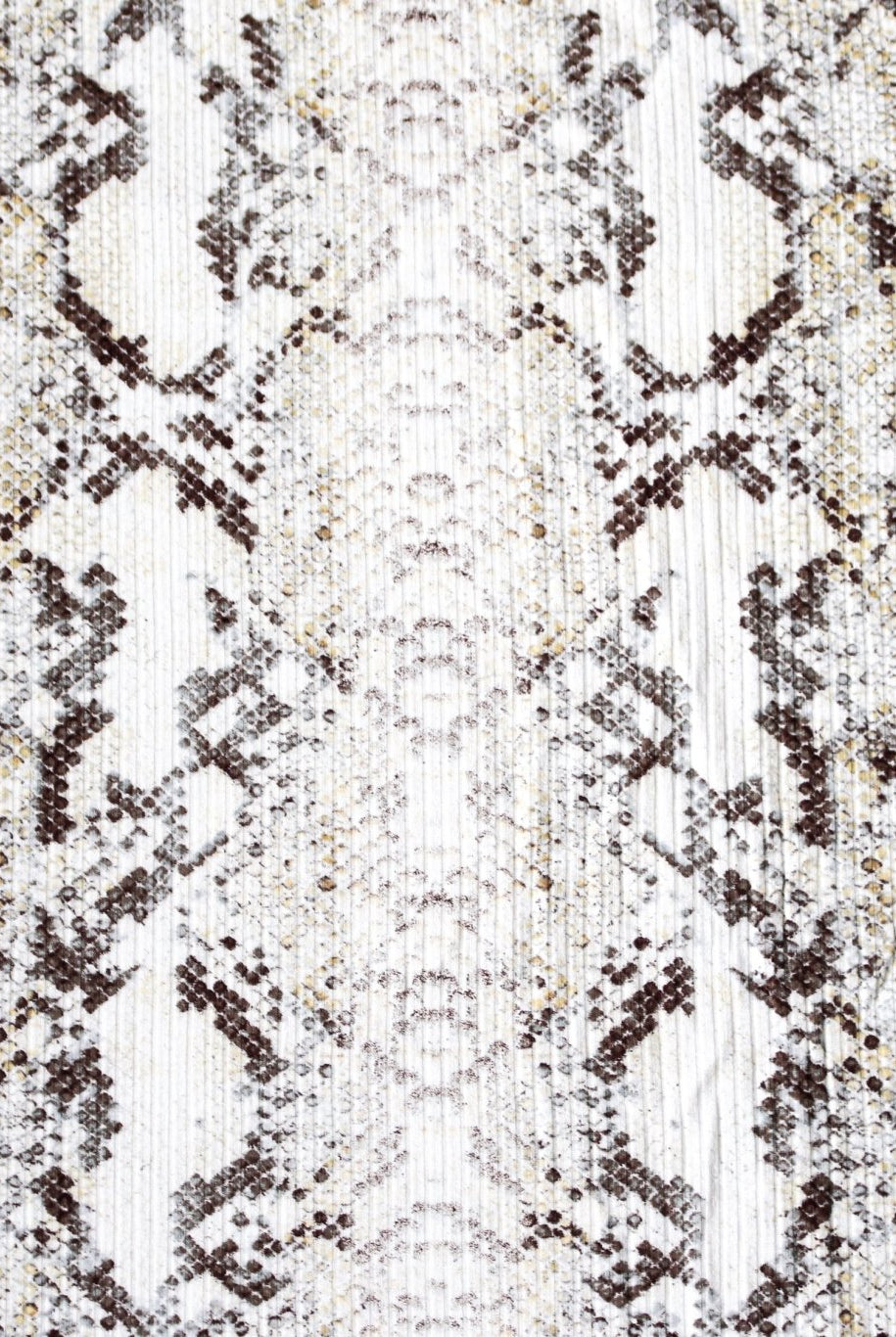 Honeybee Snake, Printed Rib Knit - Boho Fabrics