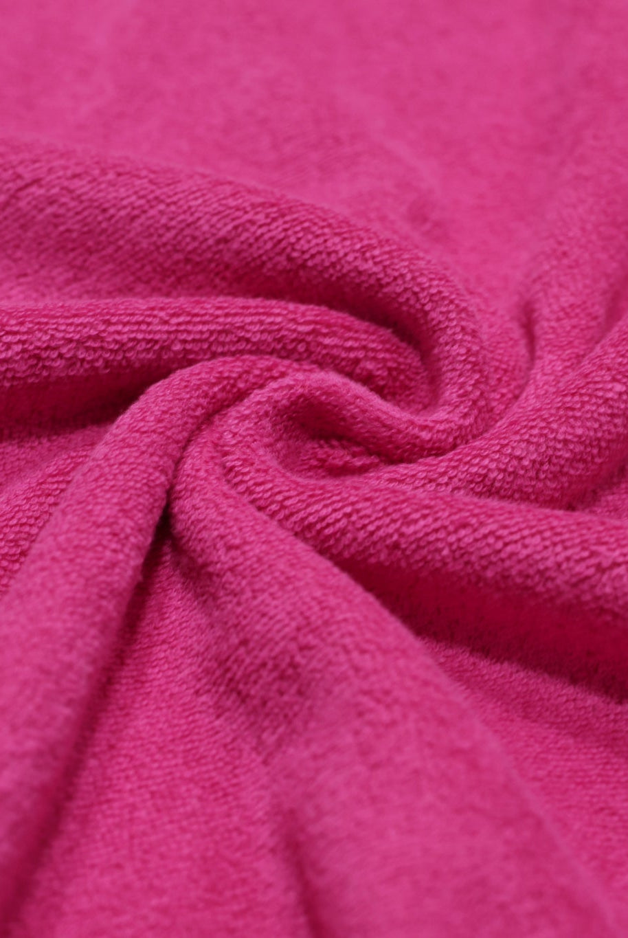 Hot Pink Terry Cloth Knit Fabric - Boho Fabrics - French Terry Solid Knit