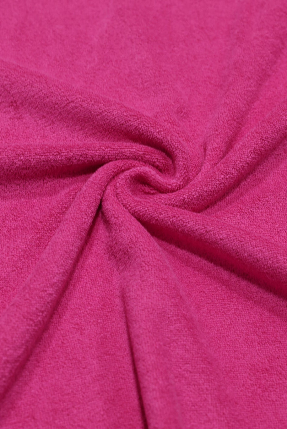 Hot Pink Terry Cloth Knit Fabric - Boho Fabrics - French Terry Solid Knit