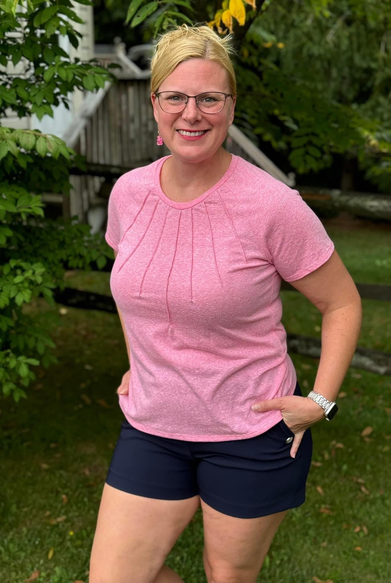 Hot Pink, Triblend Jersey Knit - Boho Fabrics - Jersey Solid, Knit Fabric