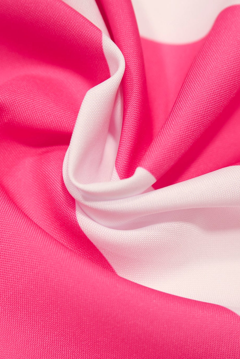 Hot Pink & White, 3" Wide Striped Canvas Woven Fabric - Boho Fabrics - Canvas Fabric