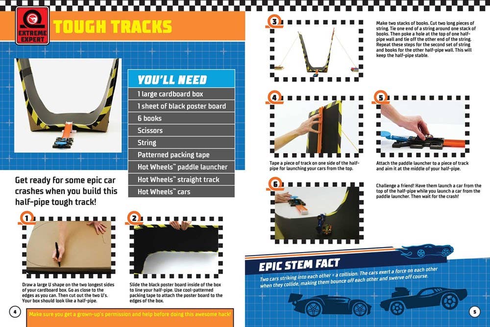 Hot Wheels Track Builder:20 Epic Projects (50 Stickers!) - Boho Fabrics -