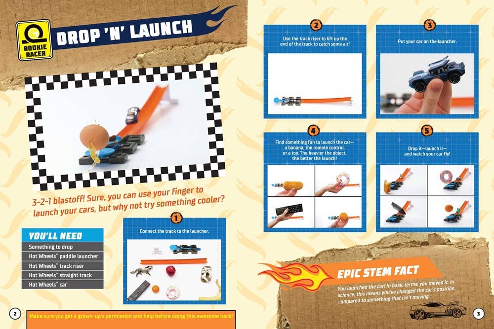 Hot Wheels Track Builder:20 Epic Projects (50 Stickers!) - Boho Fabrics -