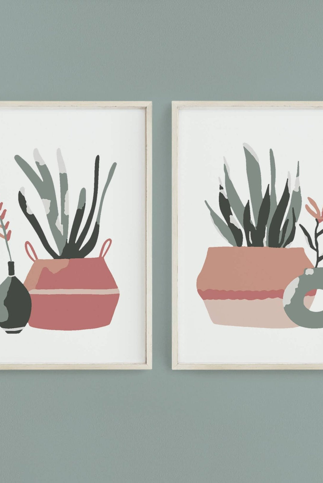 House Plants Paint - By - Numbers kit - Boho Fabrics -