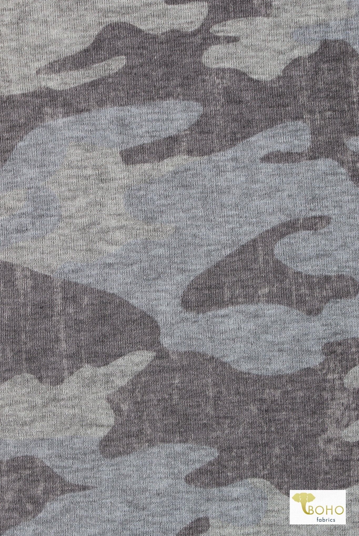 Ice Camo " Vintage Fleece", Brushed Sweater Print, Knit Fabric - Boho Fabrics