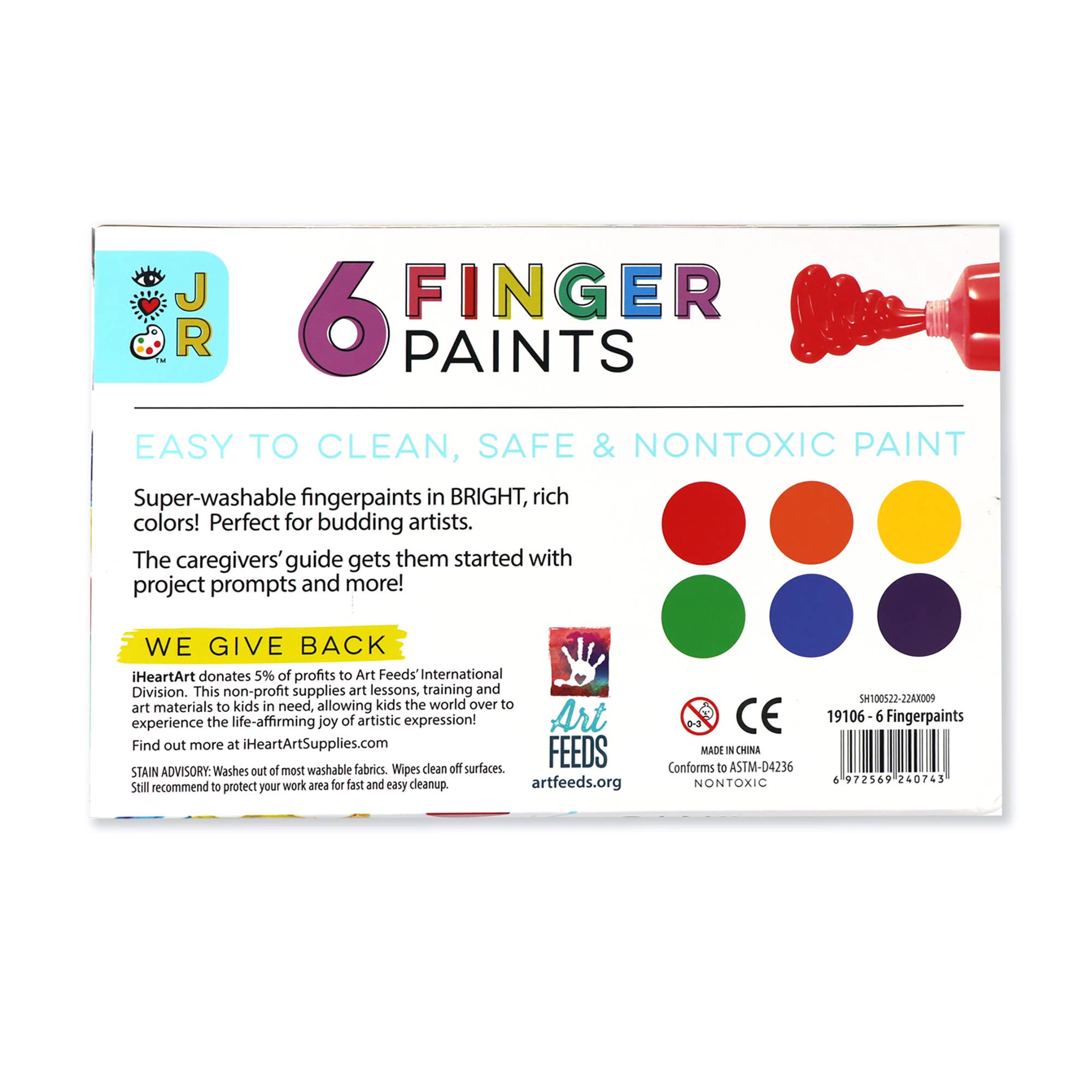 IHeartArt Jr 6 Finger Paints - Boho Fabrics -