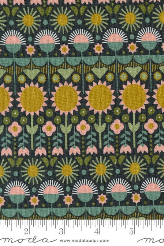 Imaginary Flowers Ebony 48383 21 Moda 1 - Boho Fabrics - Quilting Cotton, Woven