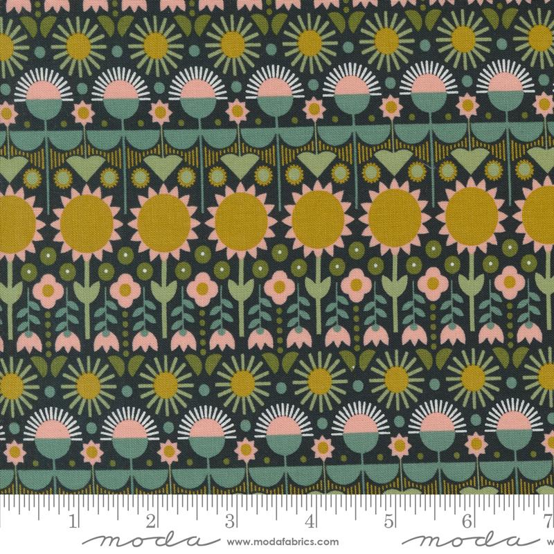 Imaginary Flowers Ebony 48383 21 Moda 1 - Boho Fabrics - Quilting Cotton, Woven