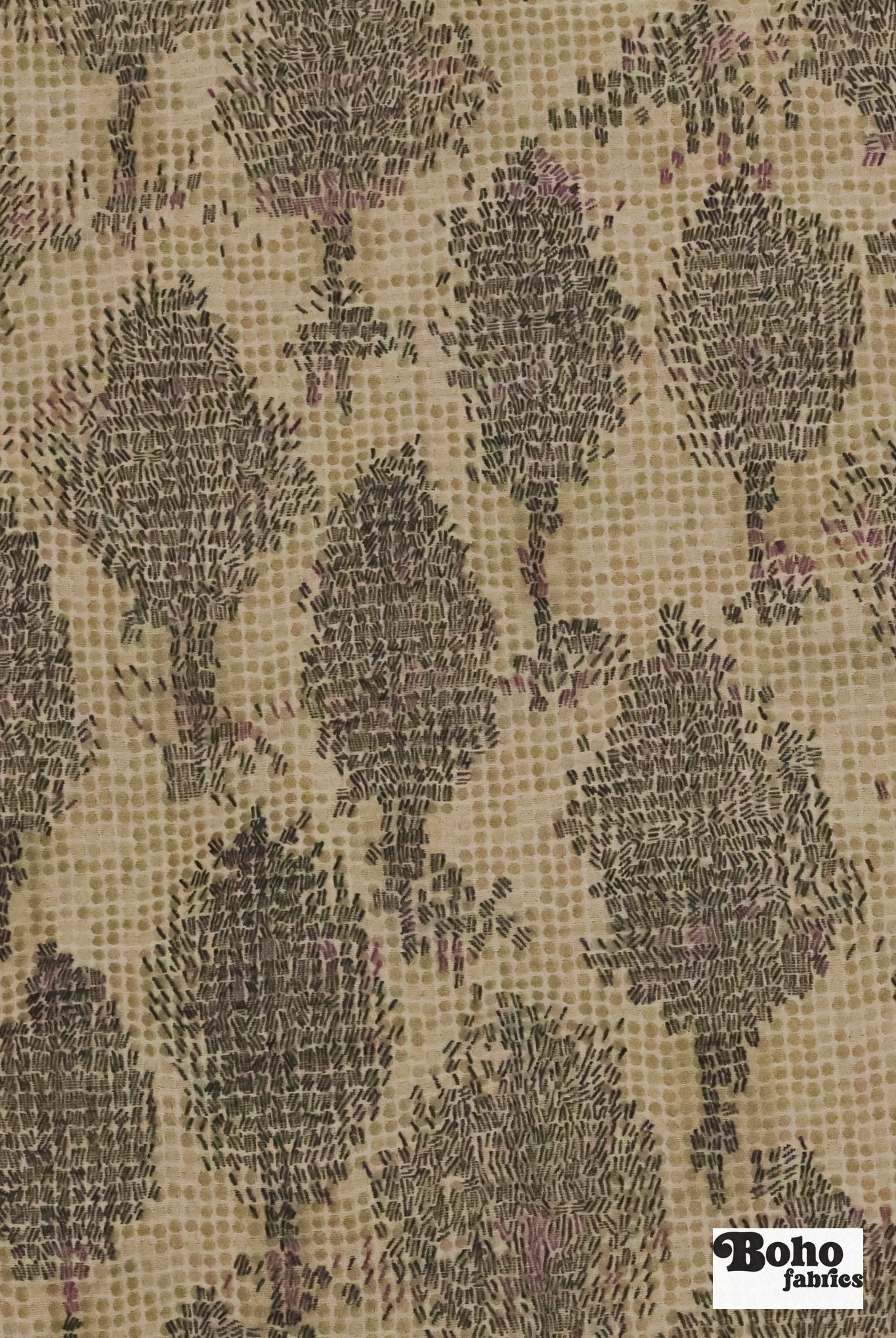 Impressionist Forest Jacquard Woven Fabric - Boho Fabrics - Jacquard, Woven