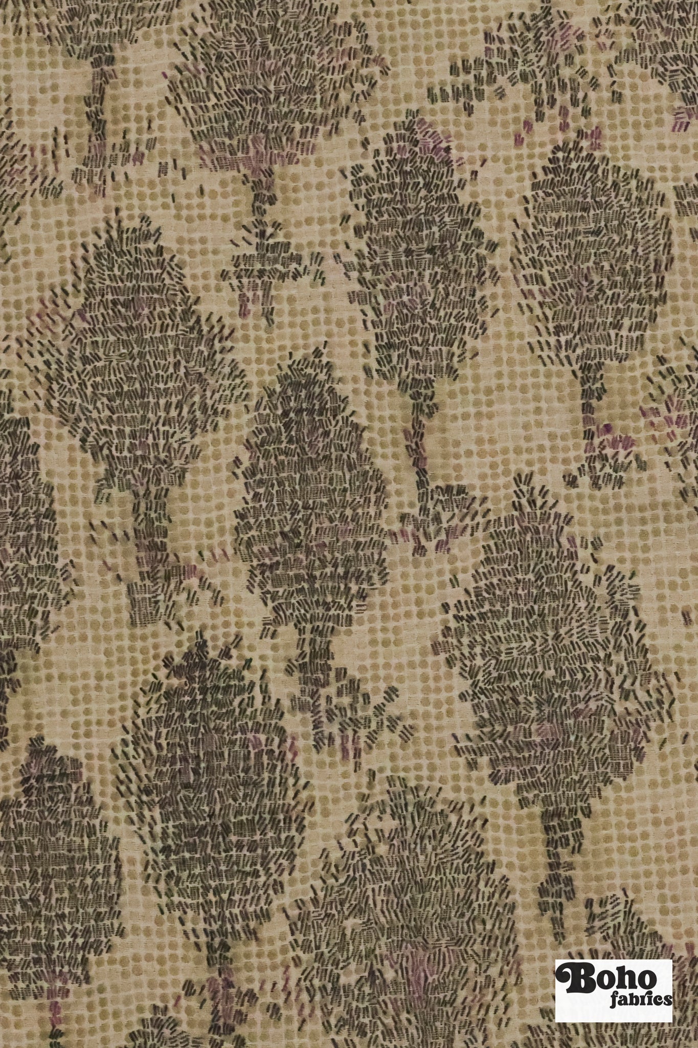 Impressionist Forest Jacquard Woven Fabric - Boho Fabrics - Jacquard, Woven
