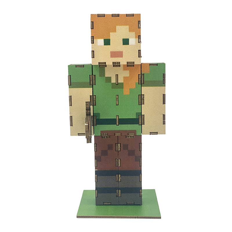 IncrediBuilds: Minecraft: Alex 3D Wood Model Kit - Boho Fabrics - Puzzles
