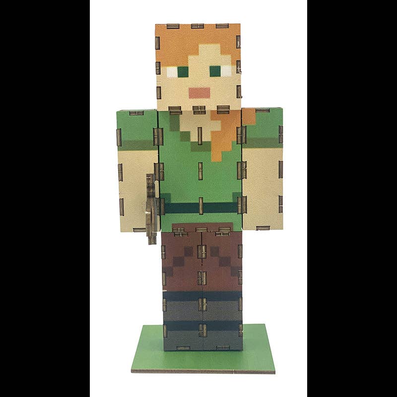 IncrediBuilds: Minecraft: Alex 3D Wood Model Kit - Boho Fabrics - Puzzles