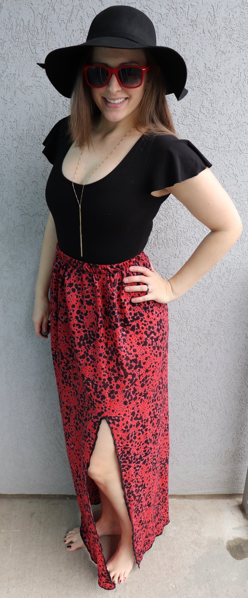 Ink Blot on Red. Woven Fabric. WV-108. - Boho Fabrics