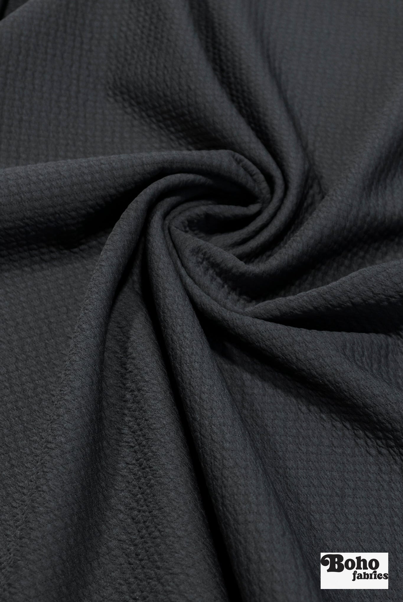 Iron Gray, Polartec Power Air. Insulating Eco - Friendly, Performance Knit Fabric - Boho Fabrics - Performance Fabrics