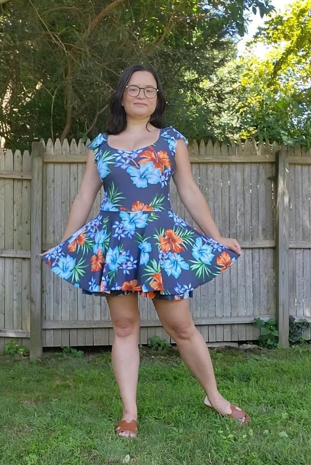 Island Hibiscus, Swim Knit Fabric - Boho Fabrics - Swim Knit, Printed Fabric