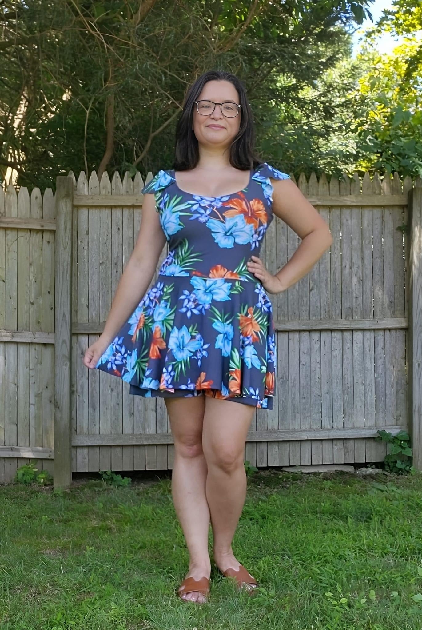 Island Hibiscus, Swim Knit Fabric - Boho Fabrics - Swim Knit, Printed Fabric