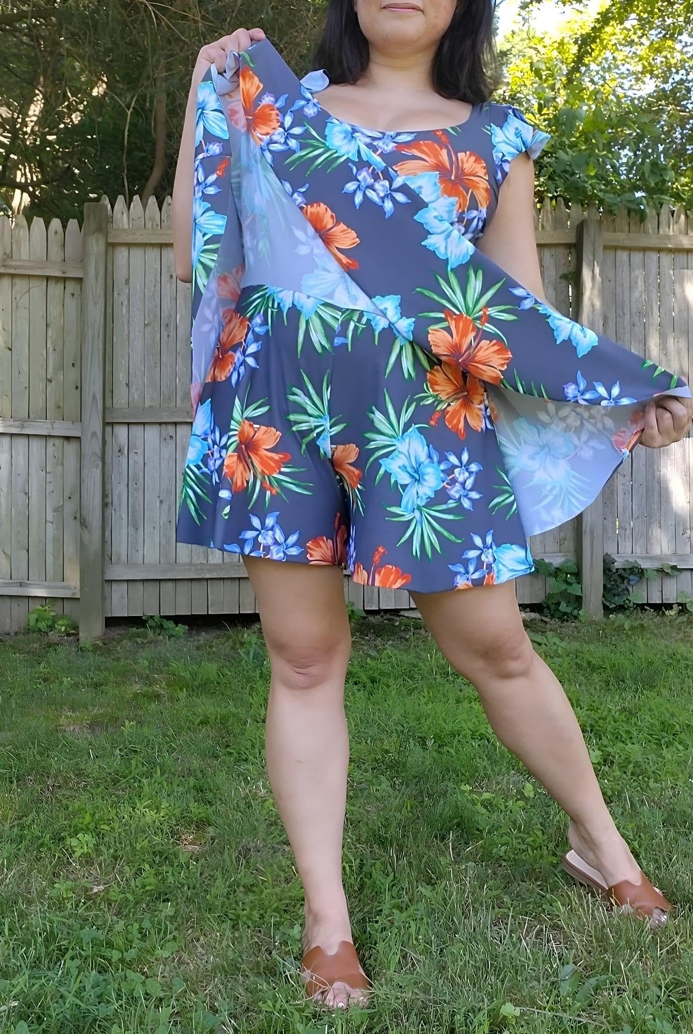 Island Hibiscus, Swim Knit Fabric - Boho Fabrics - Swim Knit, Printed Fabric