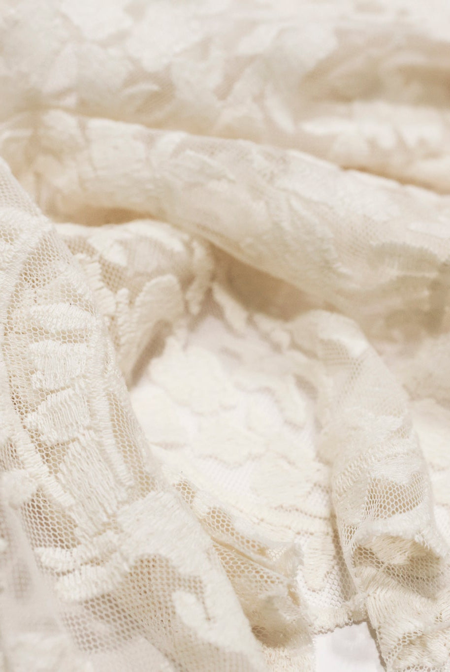 Ivory, Celestial Embroidered Mesh Fabric - Boho Fabrics - Special Occasion Fabric